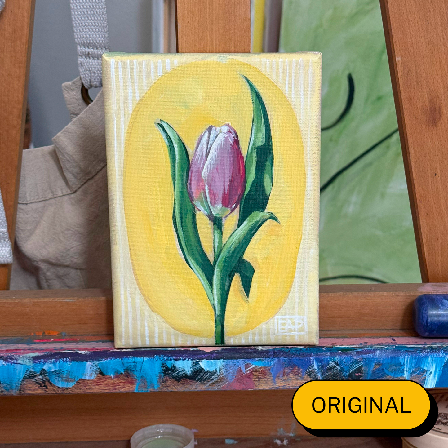 Pink Tulips Orginal Painting